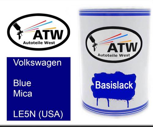 Volkswagen, Blue Mica, LE5N (USA): 500ml Lackdose, von ATW Autoteile West.